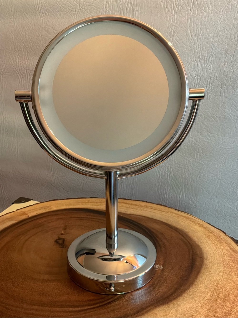🌙✨ Rare Y2K Conair Glam Lighted Double-Sided Vanity Mirror 1X/2X Chrome